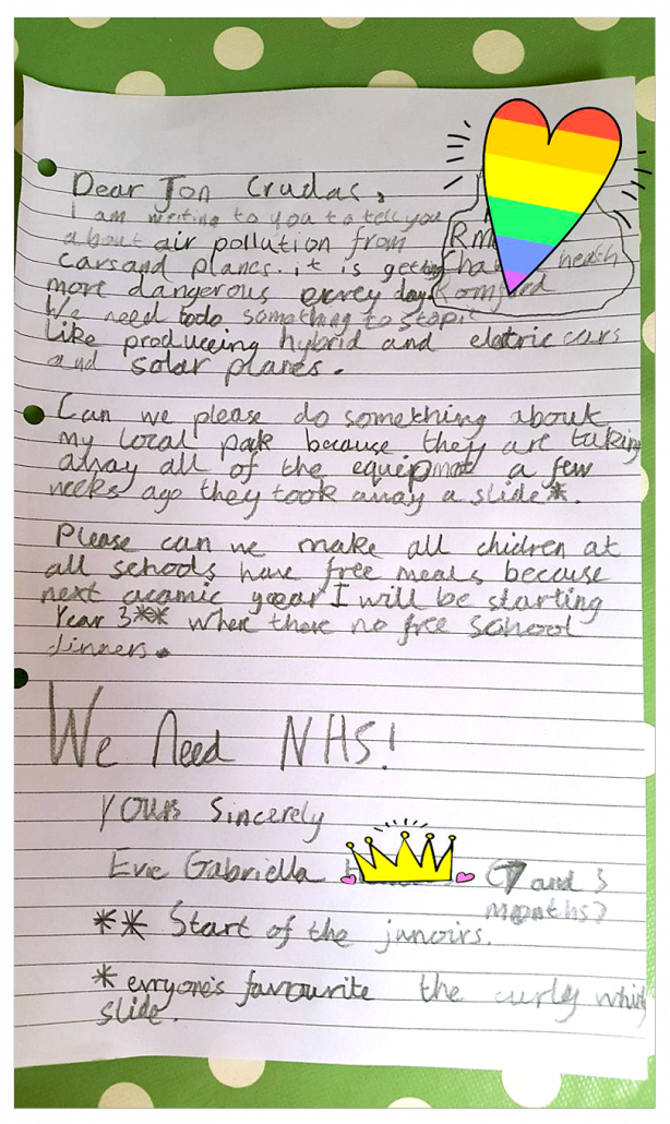 Whizz Pop Bang subscriber letter to MP