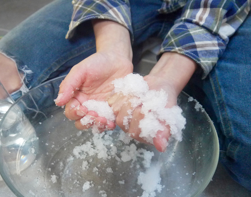 Science party ideas making snow