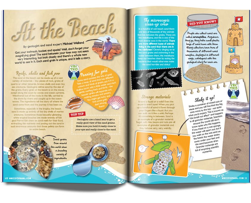 Whizz Pop Bang Issue 12 at the beach article by Michael Welland