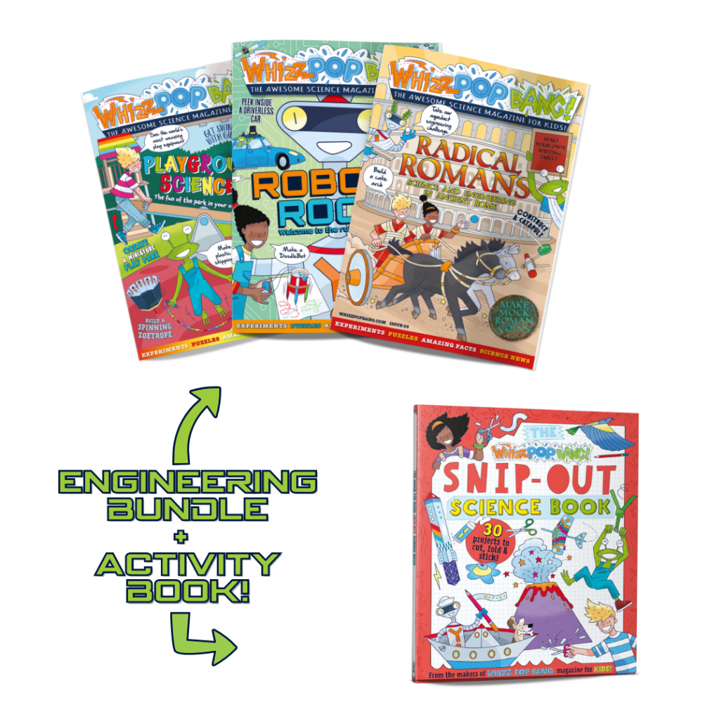 Engineering magazines for kids and Snip-Out Science Papercraft Activity Book 