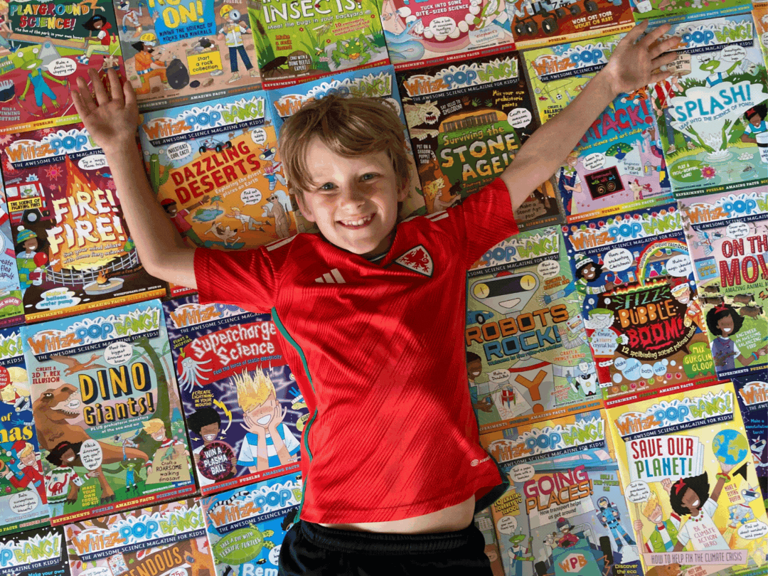 Whizz Pop Bang reader and their magazine collection