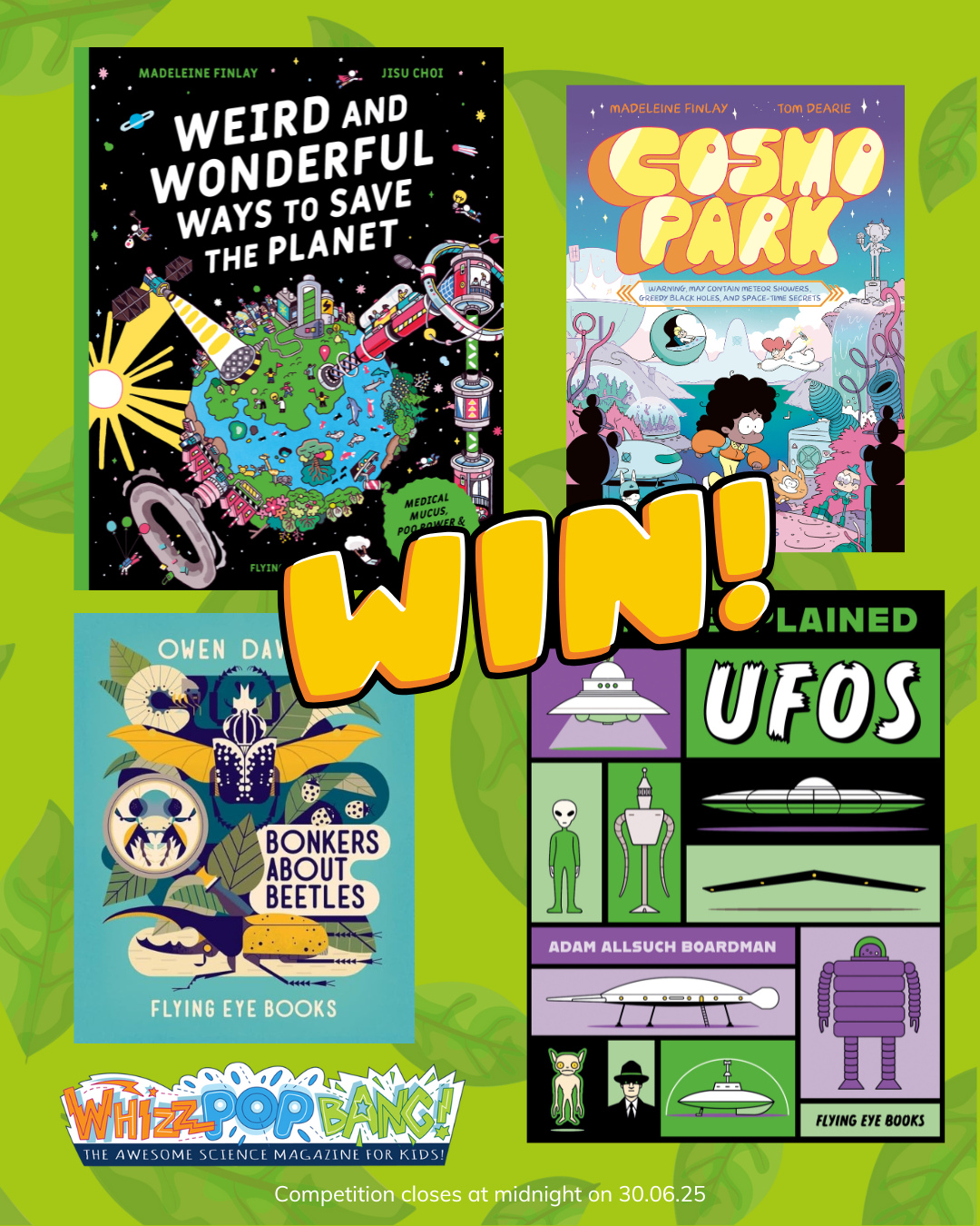Enter our competition to win four fun, fact-packed science books for kids aged 6-12! Space, aliens, climate change and beetles await
