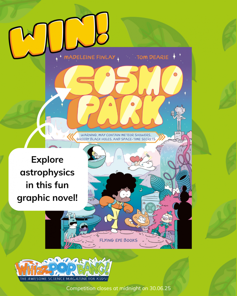 Cover image of Cosmo Park – a colourful children's comic about space.