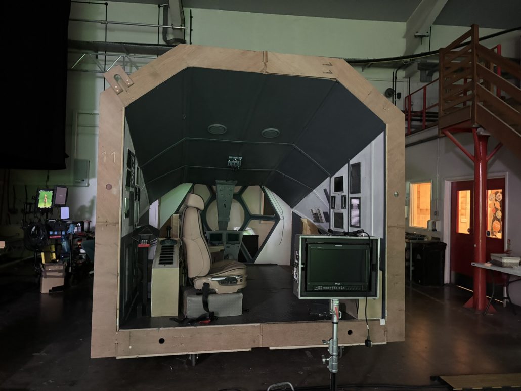 A spaceship set being built for Horrible Science Series 2 during the studio tour