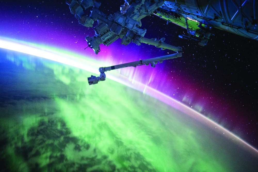 Space: Aurora from ISS