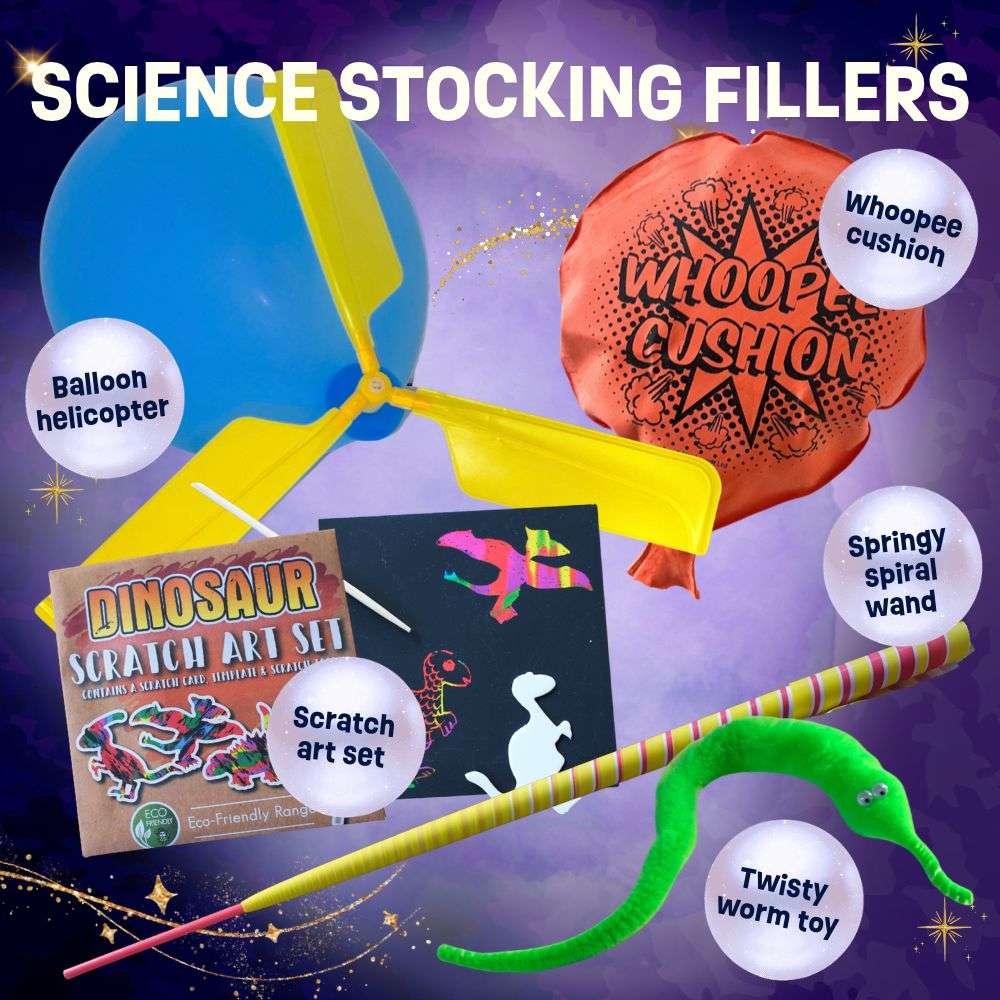 Science Stocking Fillers – fun mini science toys and classic pranks for kids' Christmas stockings